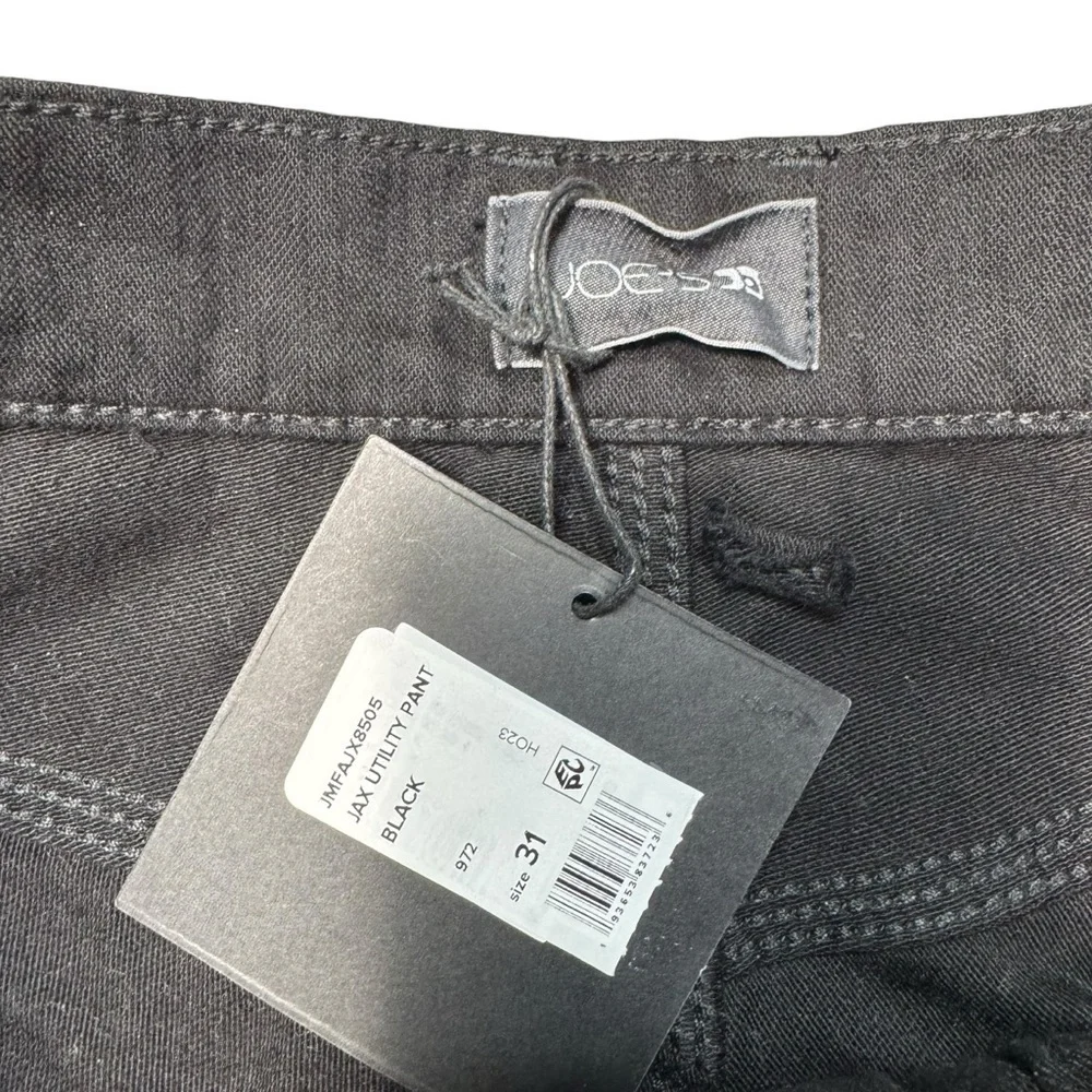 NWT New $288 Joe's JAX Utility Black Pants Size 31